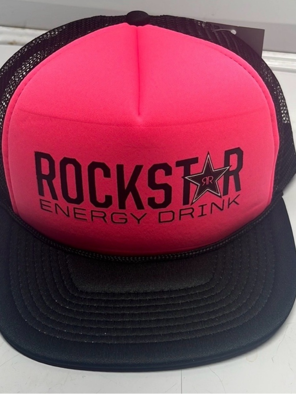 Rockstar Energy Drink Pink and Black Trucker Hat